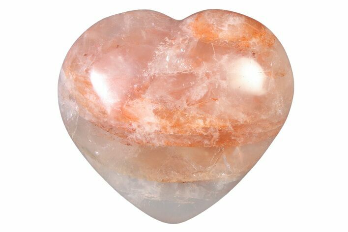 Polished Hematite (Harlequin) Quartz Heart - Madagascar #318653